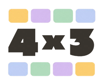 4 × 3